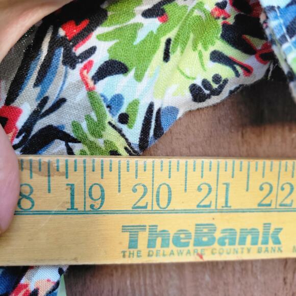 JG Hook Women’s 18W Dress Linen Floral Fit & Flare Midi Belted Short Sleeve - Picture 8 of 8